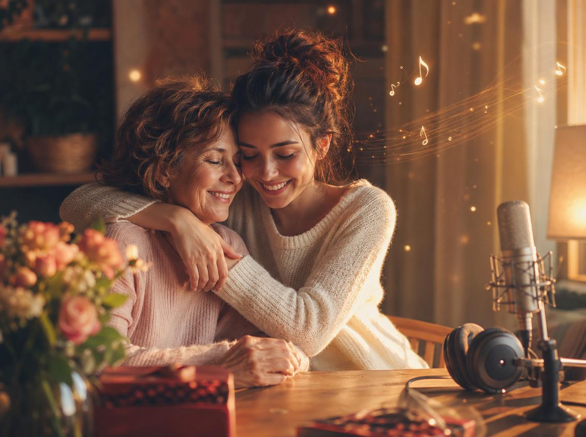 Дочка дарит маме индивидуальную песню на день рождения