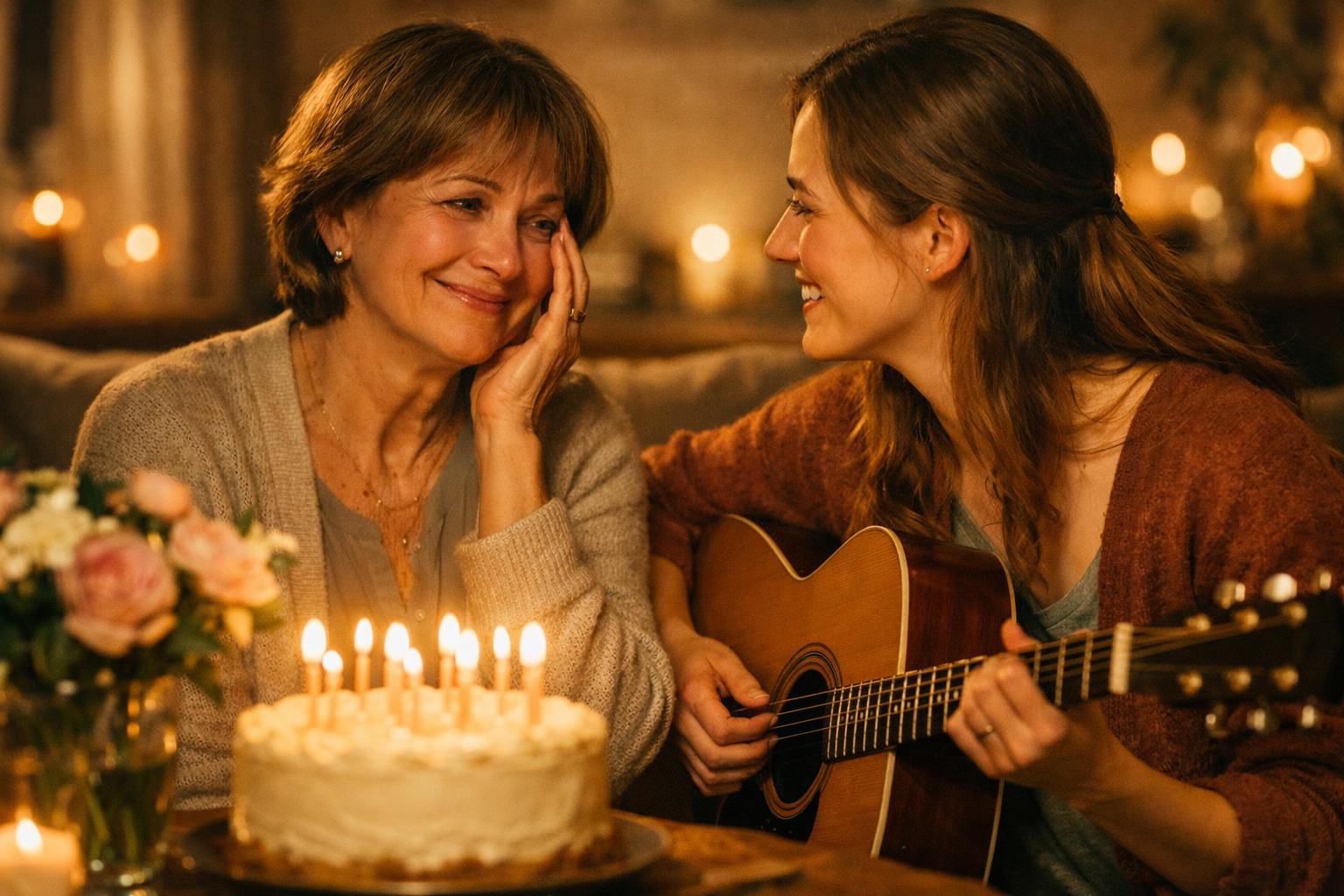 Песня на заказ на день рождения маме в теплой семейной атмосфере