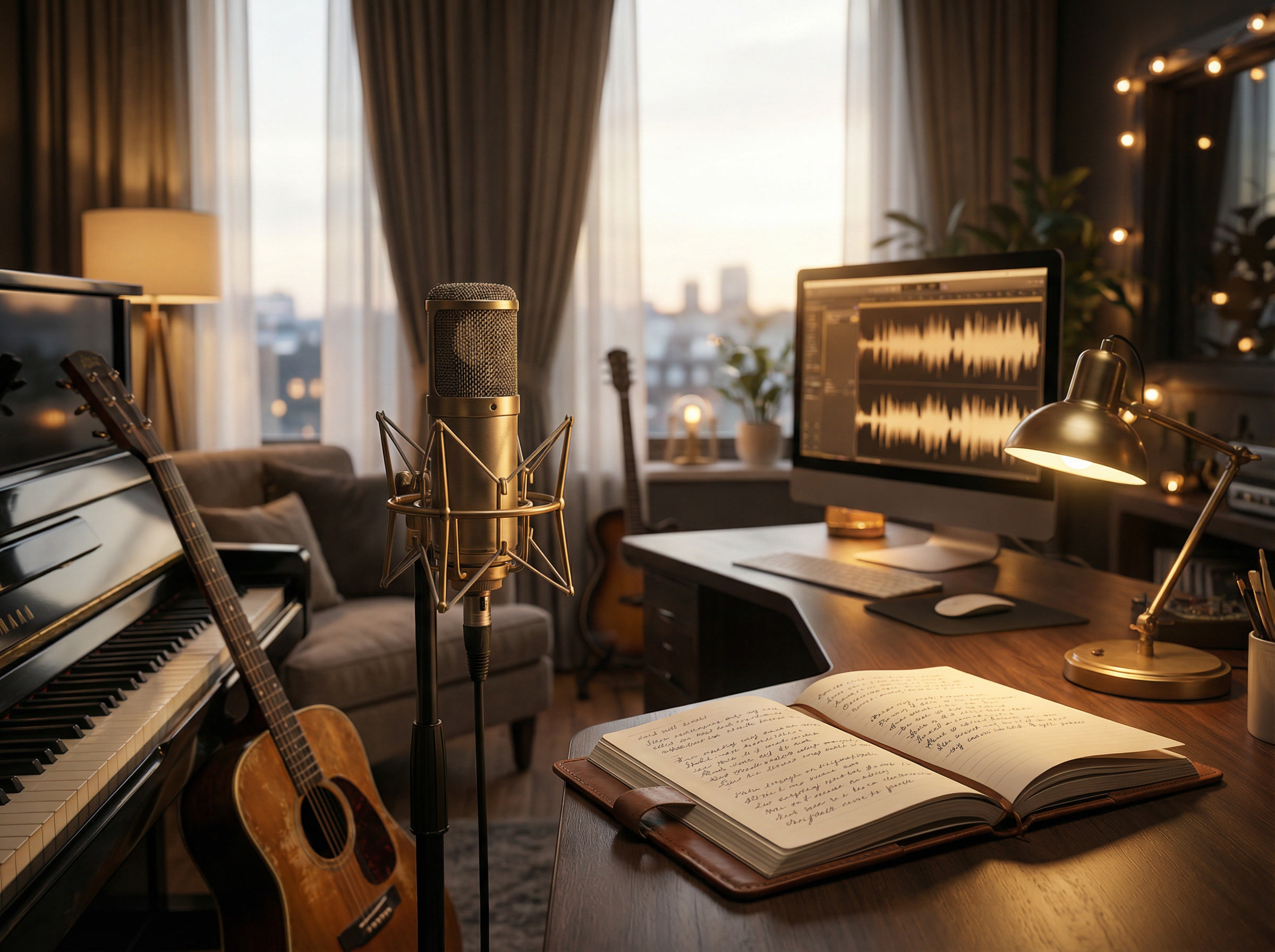 Где заказать песню по своему тексту: студийная обложка для статьи о песнях на заказ