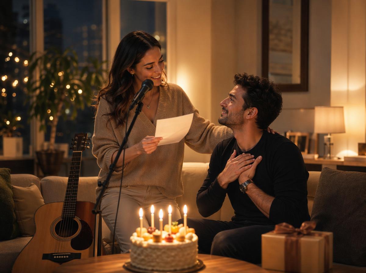 Подарить мужу песню на день рождения, трогательный музыкальный сюрприз от жены