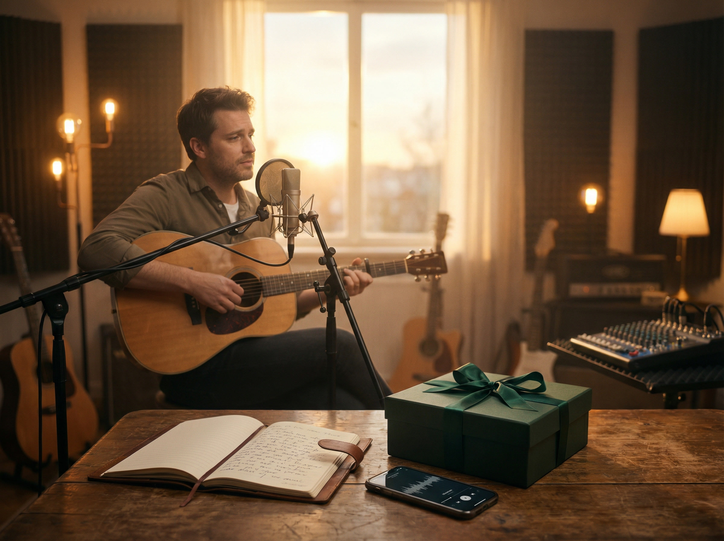 Заказ индивидуальной песни в уютной музыкальной студии