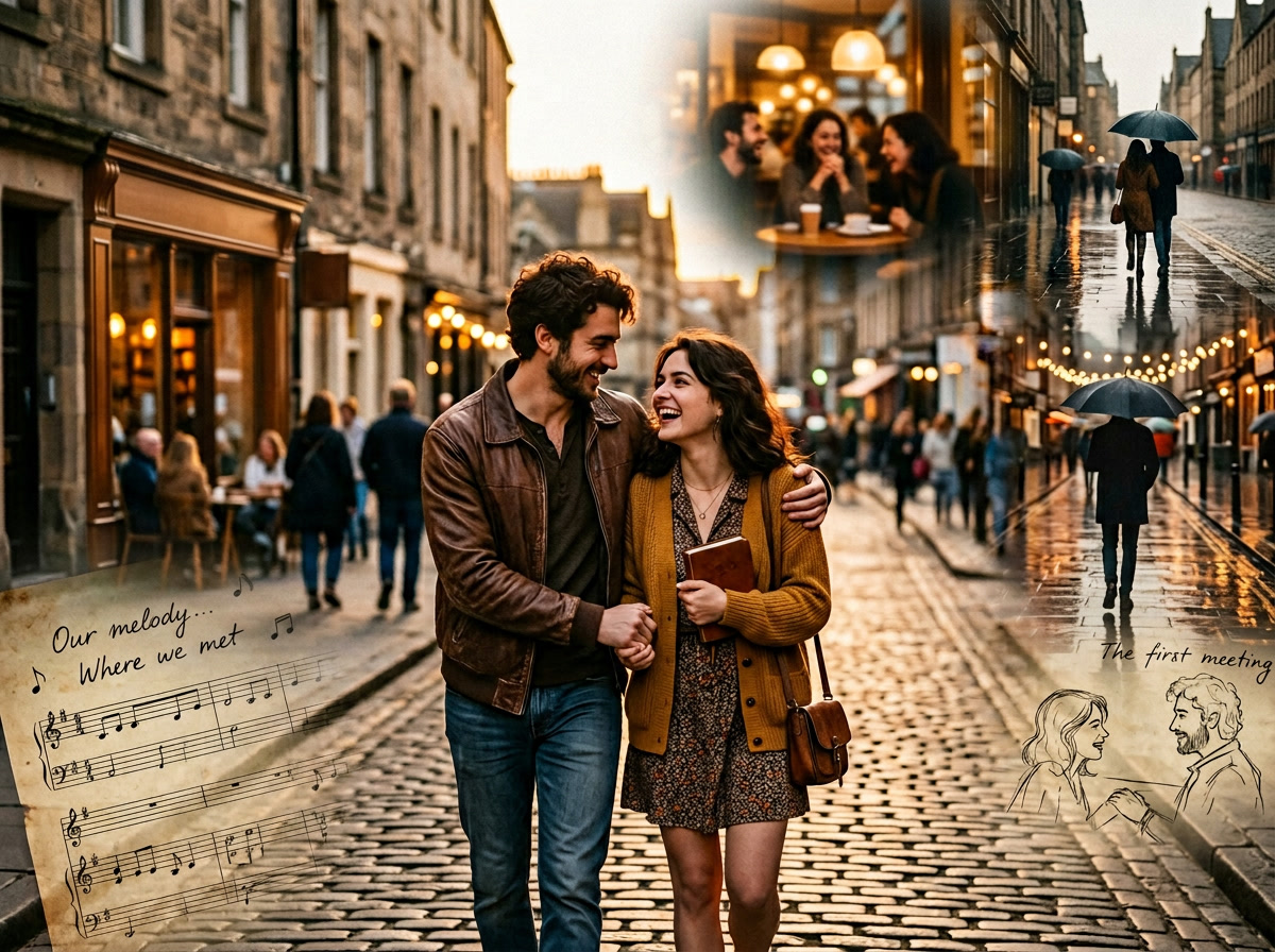 Счастливая семья слушает индивидуальную песню про семью в уютной домашней обстановке