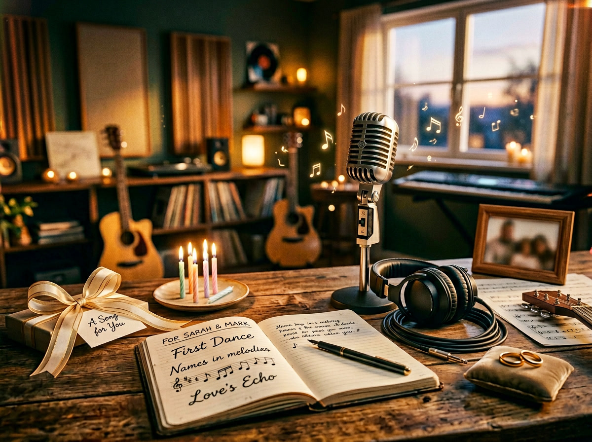 Обложка статьи про создание песни с именами на заказ